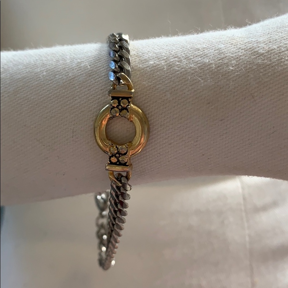 Vintage Silver/Gold Liz Claiborne Bracelet -7”